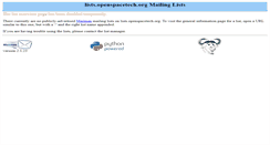 Desktop Screenshot of lists.openspacetech.org